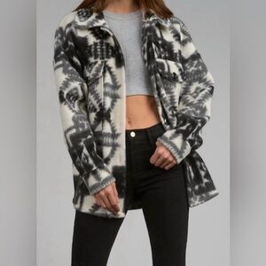 Elan Black and White Teddy Jacket